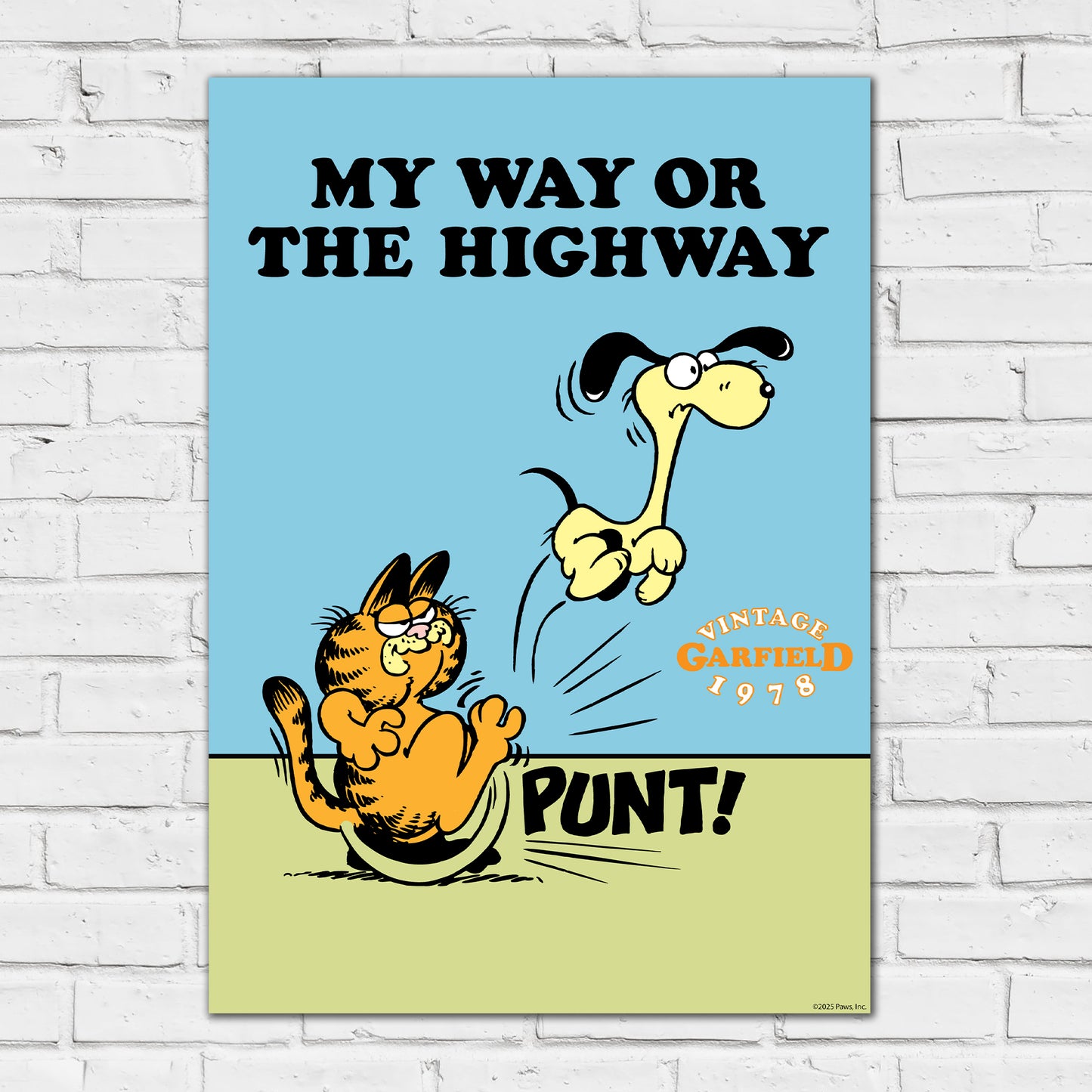 Garfield Print –  My Way Or The Highway Poster Wall Art