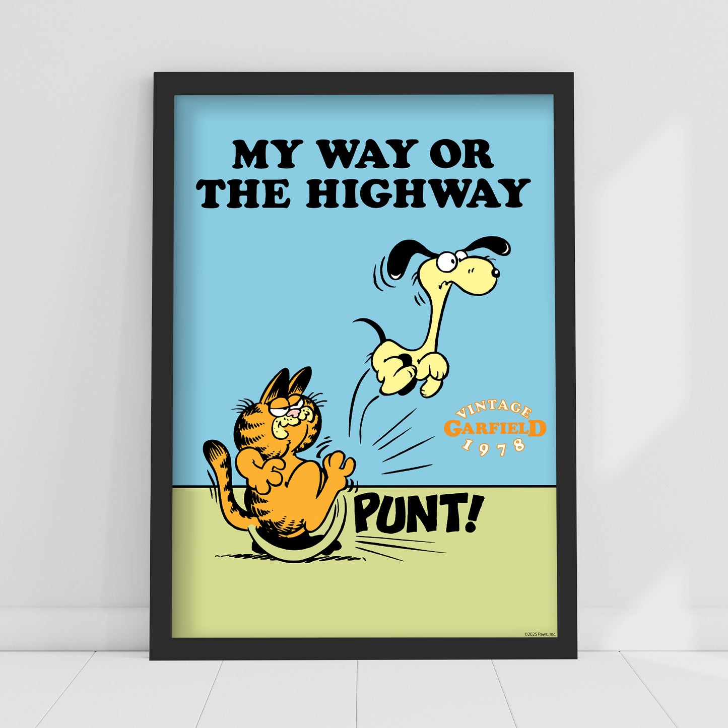 Garfield Print –  My Way Or The Highway Poster Wall Art