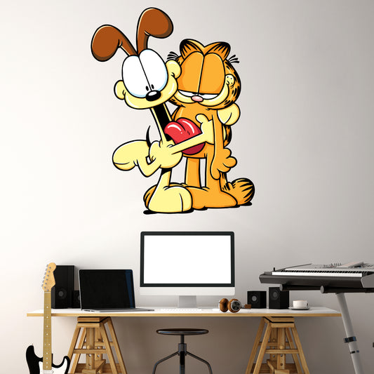 Garfield Wall Sticker - Odie Hugging Garfield Decal Wall Art