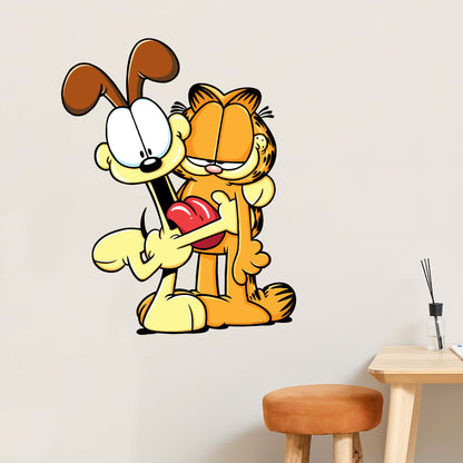 Garfield Wall Sticker - Odie Hugging Garfield Decal Wall Art