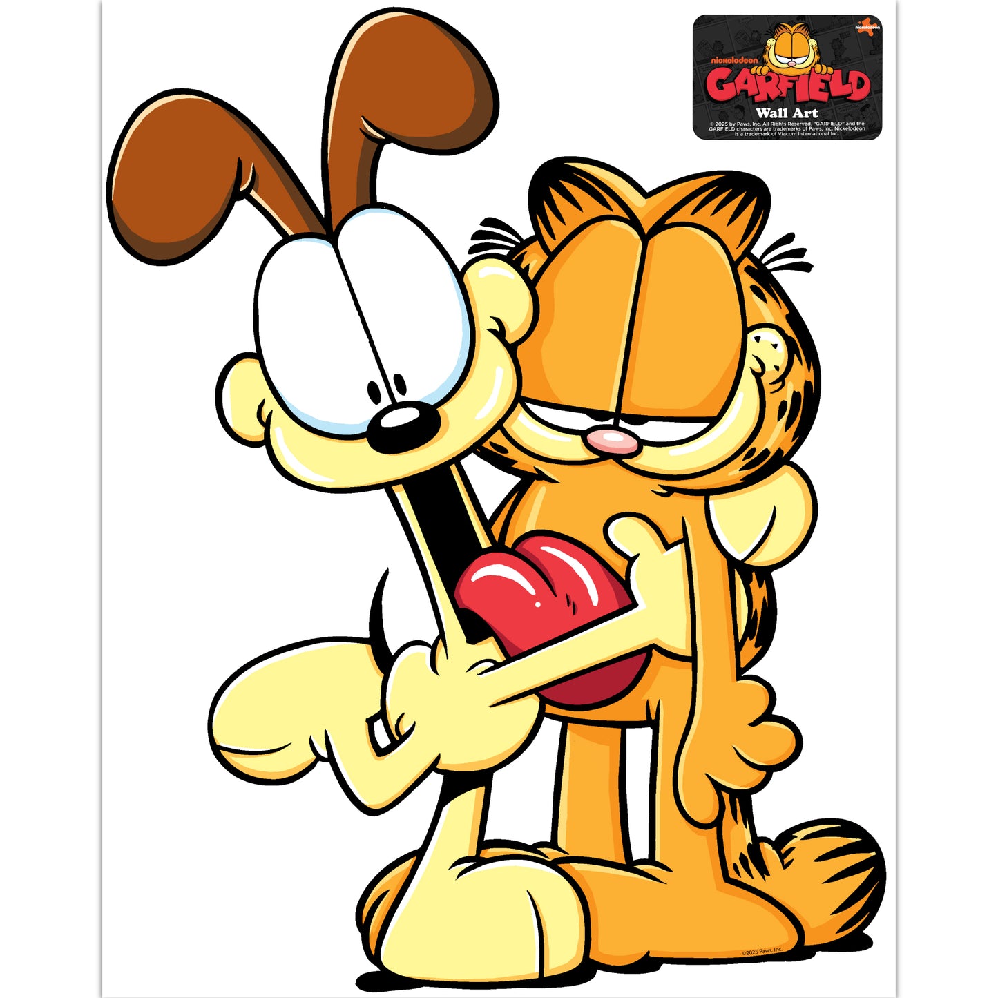 Garfield Wall Sticker - Odie Hugging Garfield Decal Wall Art
