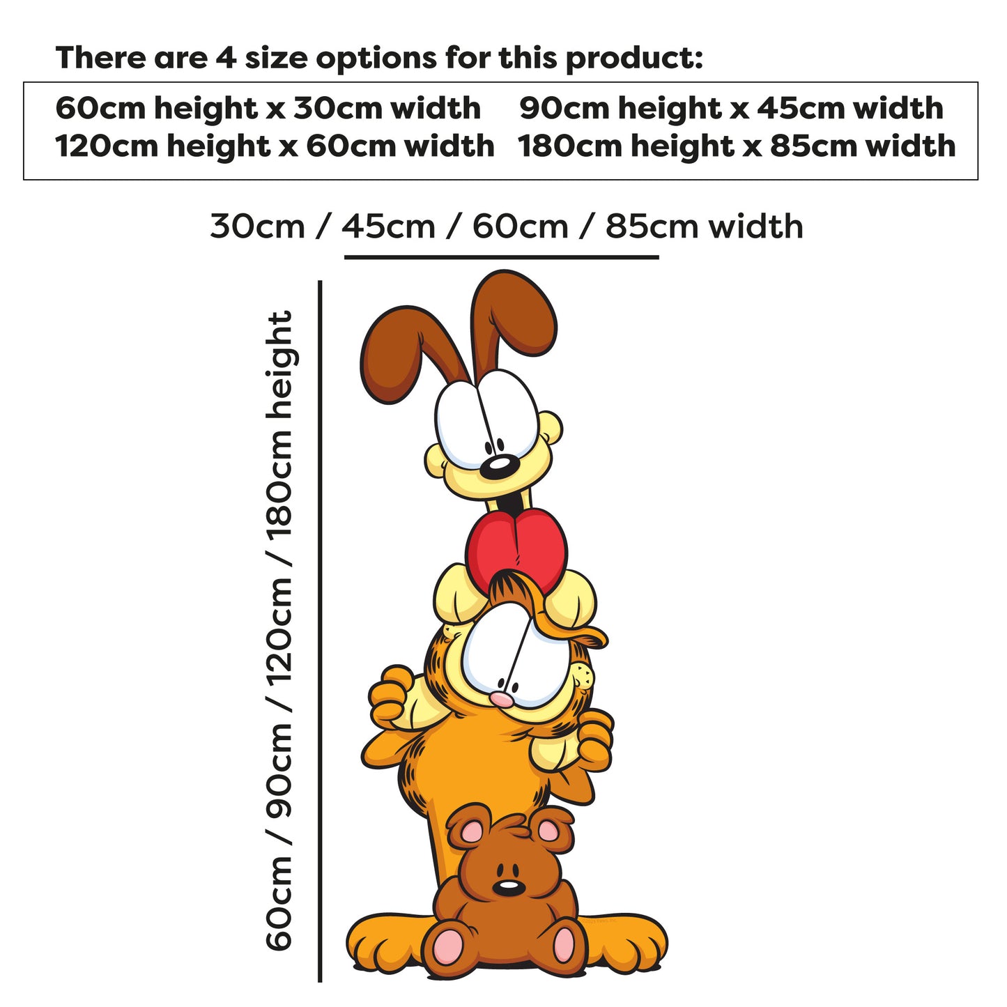 Garfield Wall Sticker - Odie On Shoulders Decal Wall Art