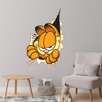 Garfield Wall Sticker - Tearing Through Wall Decal Art