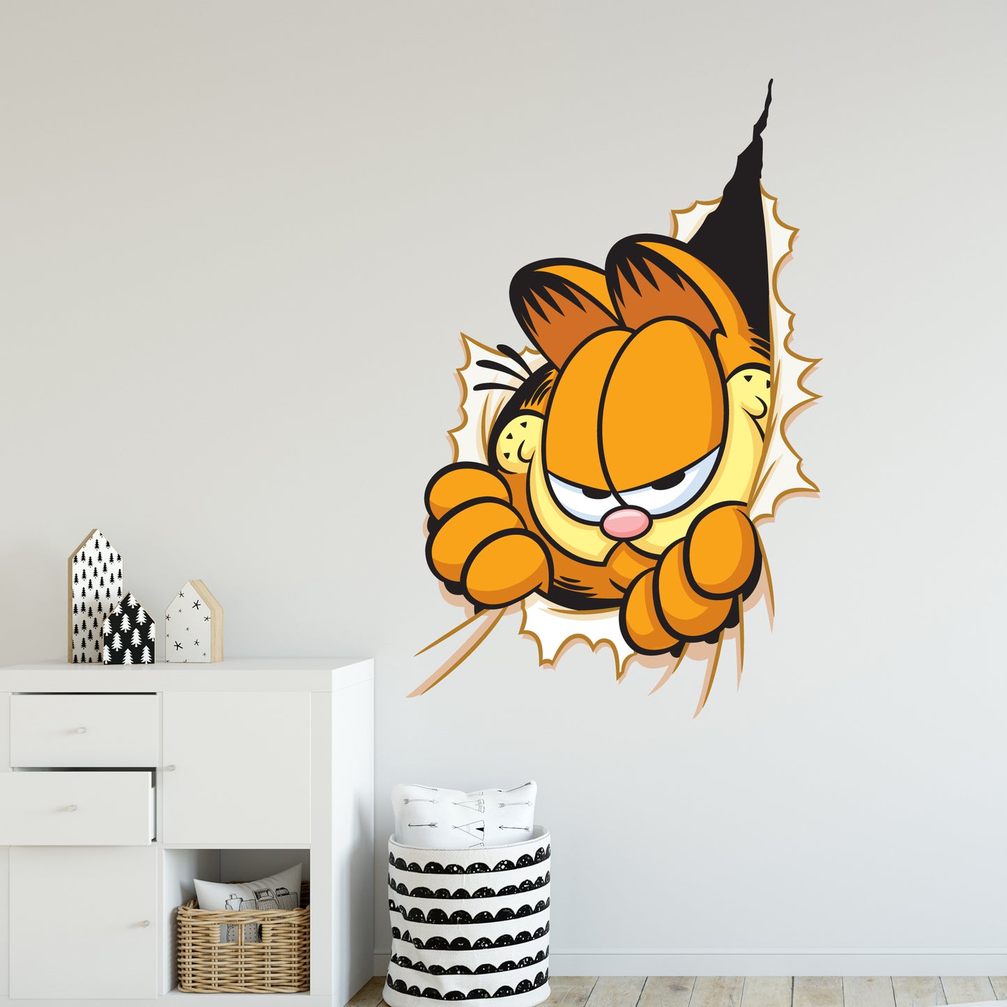 Garfield Wall Sticker - Tearing Through Wall Decal Art