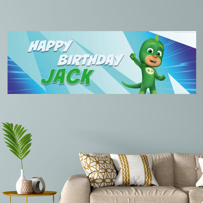 PJ Masks Birthday - Gekko Personalised Banner Wall Sticker