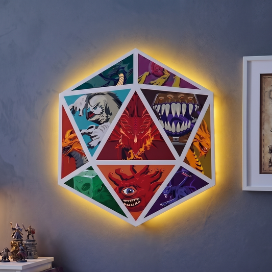Dungeons & Dragons Monster Dice LED Backlit Wallpop