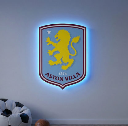 Aston Villa Crest LED Backlit Wallpop