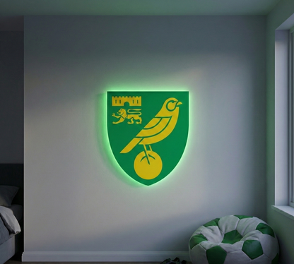 Norwich City FC Crest LED Backlit Wallpop