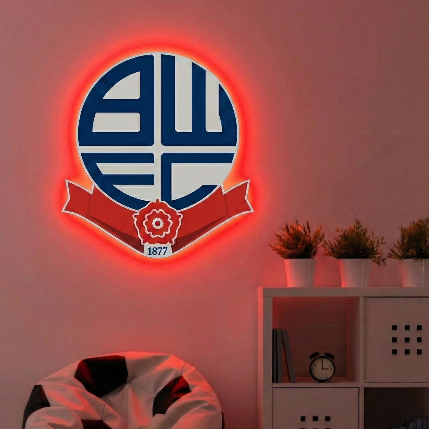 Bolton Wanderers Crest LED Backlit Wallpop