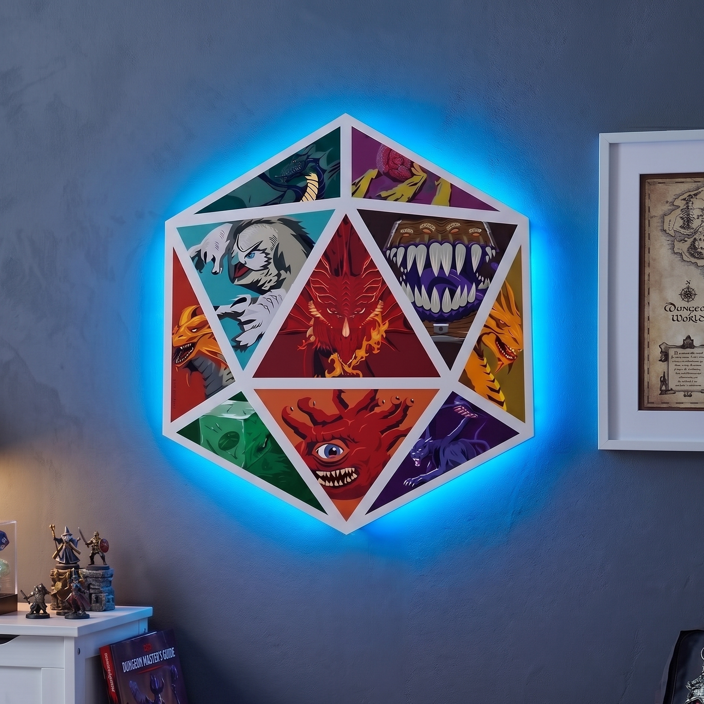 Dungeons & Dragons Monster Dice LED Backlit Wallpop