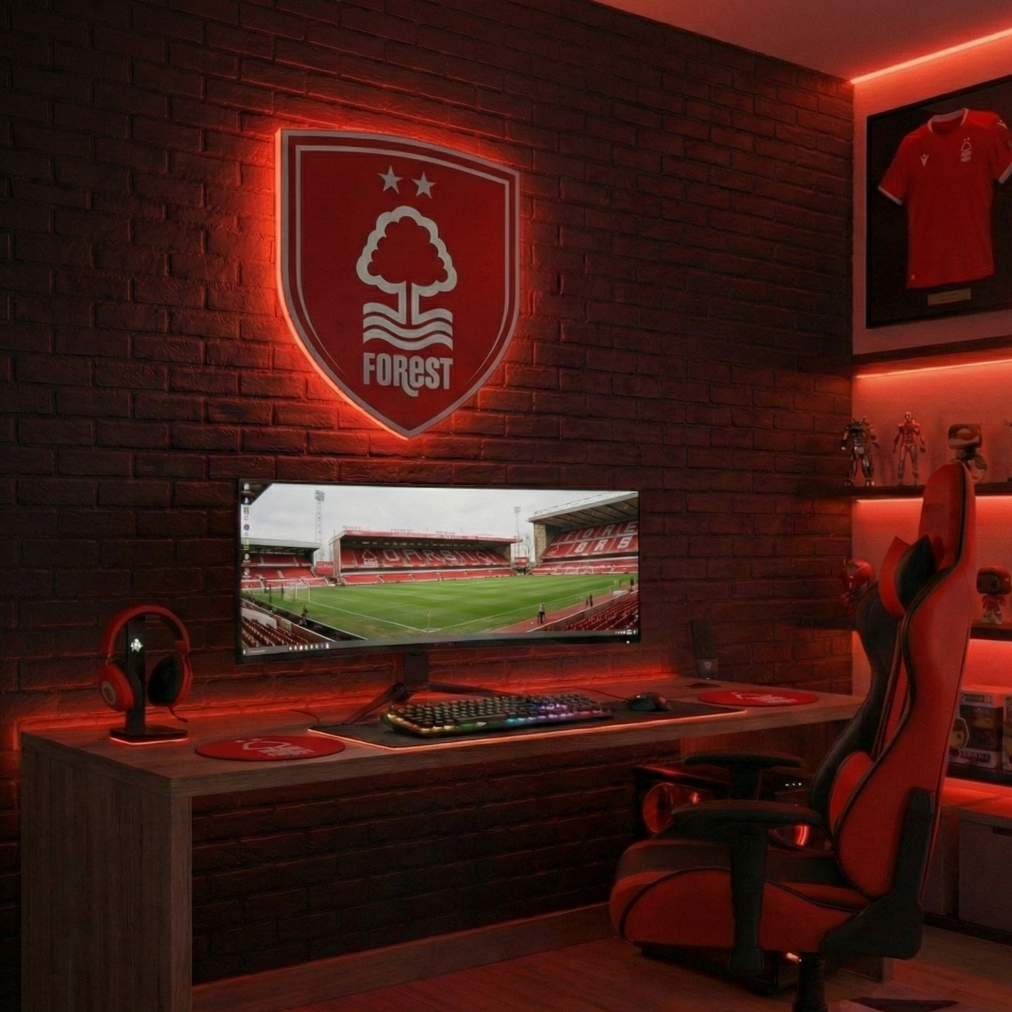 Nottingham Forest Crest LED Backlit Wallpop