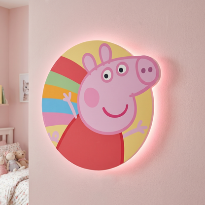 Peppa Pig Rainbow LED Backlit Wallpop
