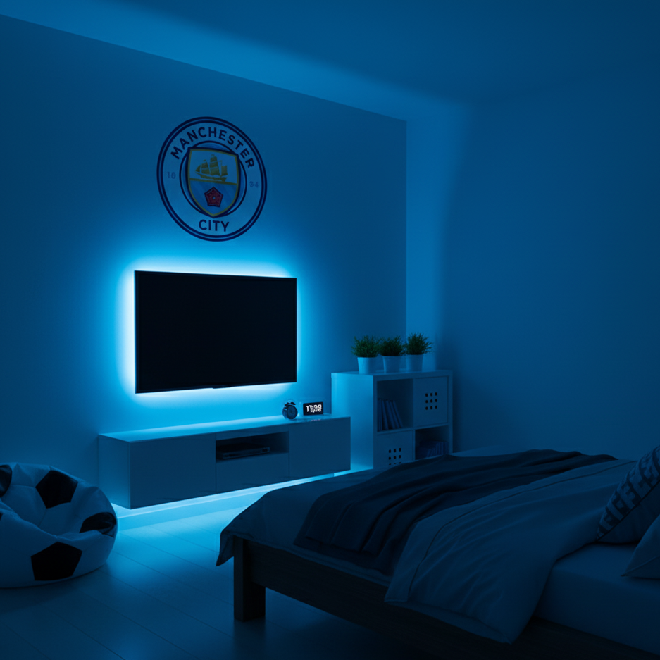 LED Light Strip Kit (2.5m) - 16 Colours, Battery Powered with Remote Control