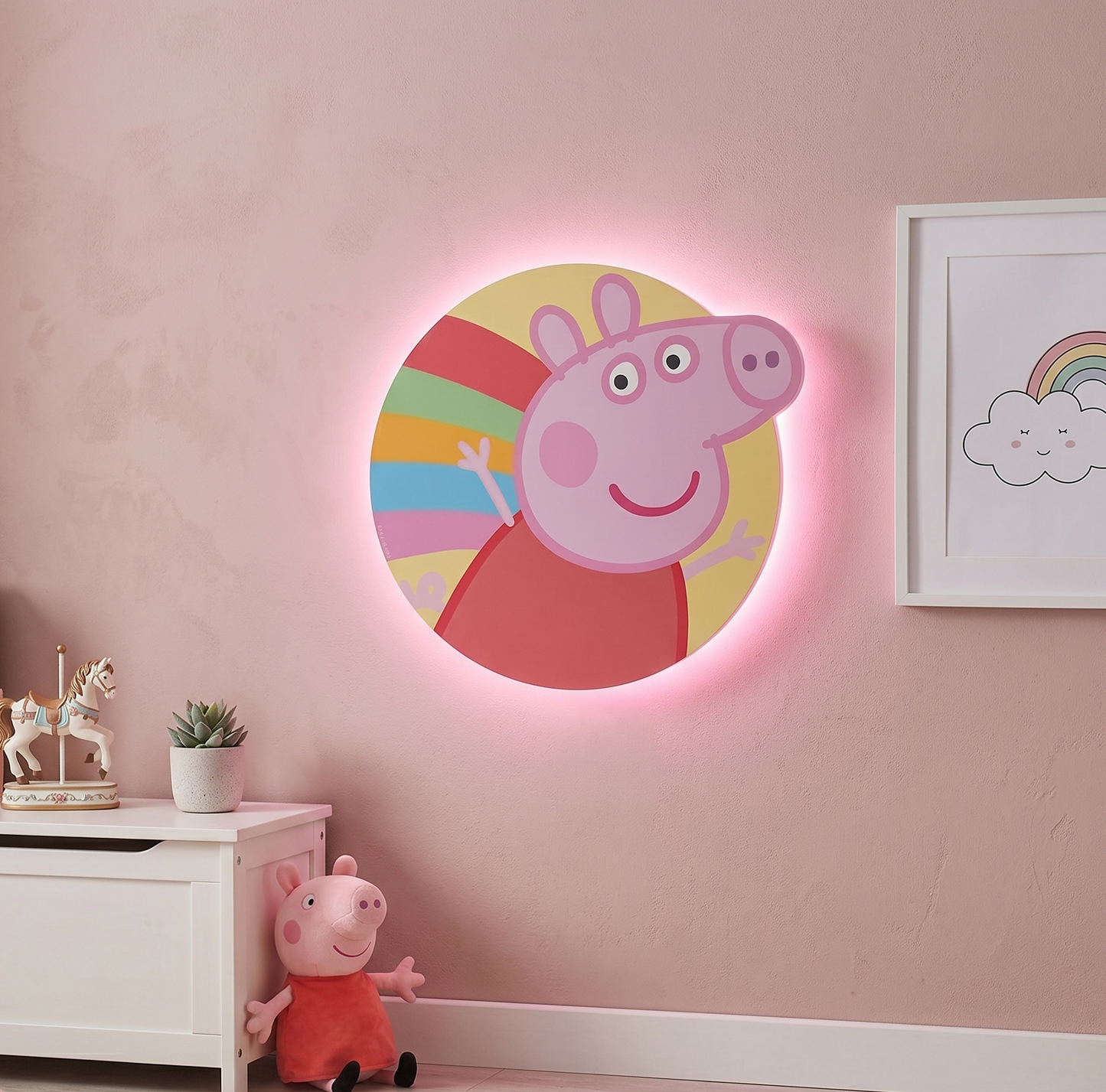 Peppa Pig Rainbow LED Backlit Wallpop