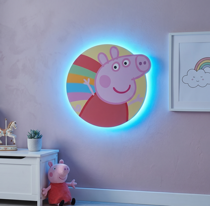 Peppa Pig Rainbow LED Backlit Wallpop