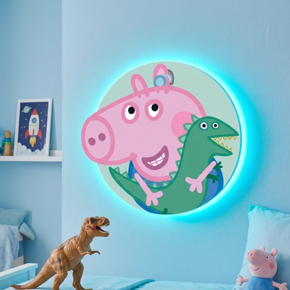 Peppa Pig George Dinosaur LED Backlit Wallpop