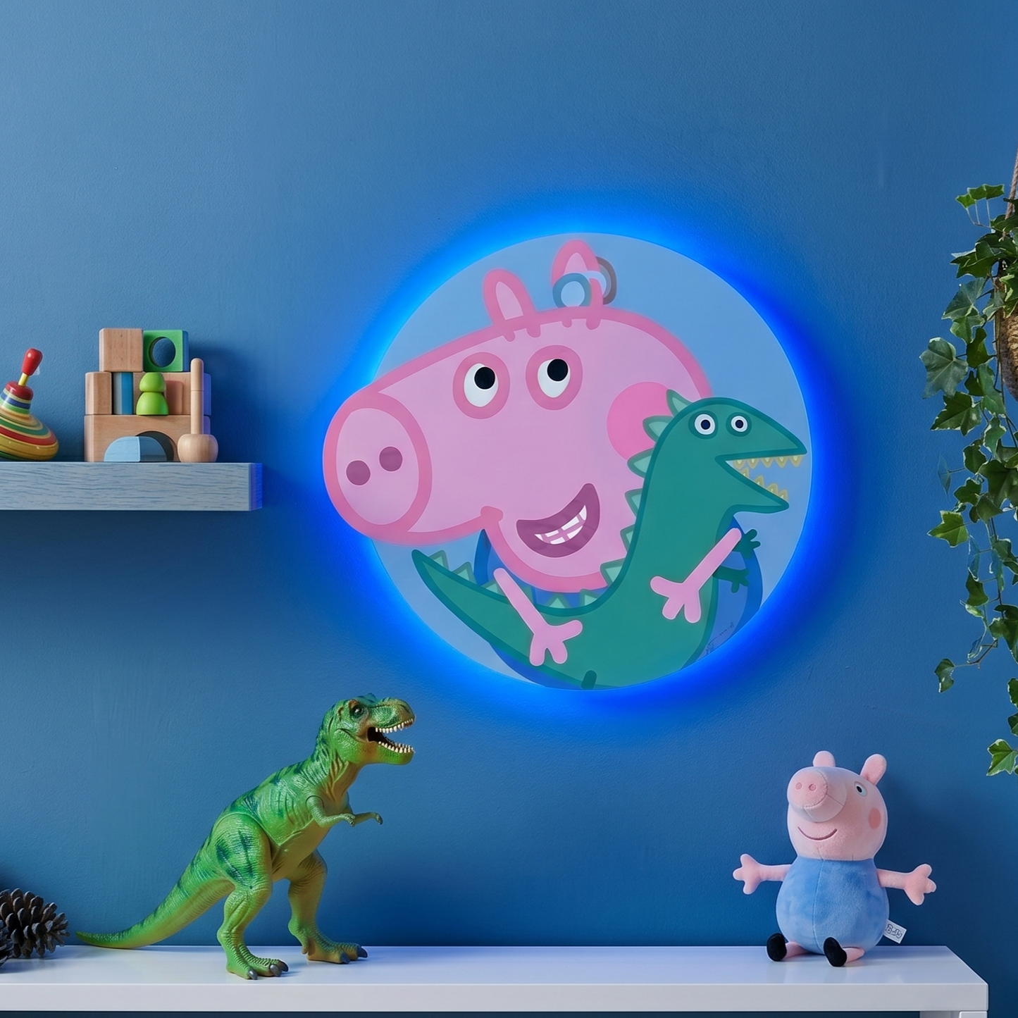 Peppa Pig George Dinosaur LED Backlit Wallpop