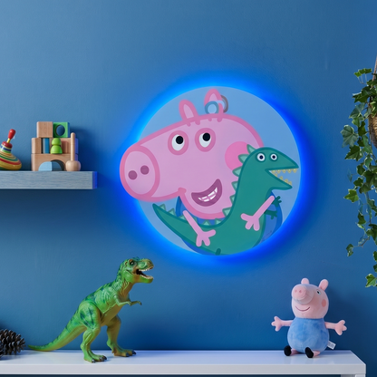 Peppa Pig George Dinosaur LED Backlit Wallpop