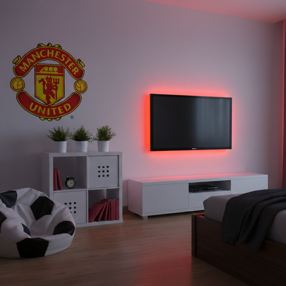 LED Light Strip Kit (2.5m) - 16 Colours, Battery Powered with Remote Control