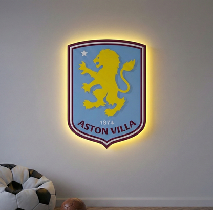 Aston Villa Crest LED Backlit Wallpop