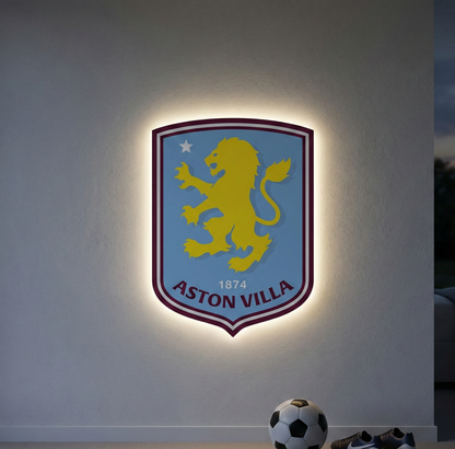 Aston Villa Crest LED Backlit Wallpop