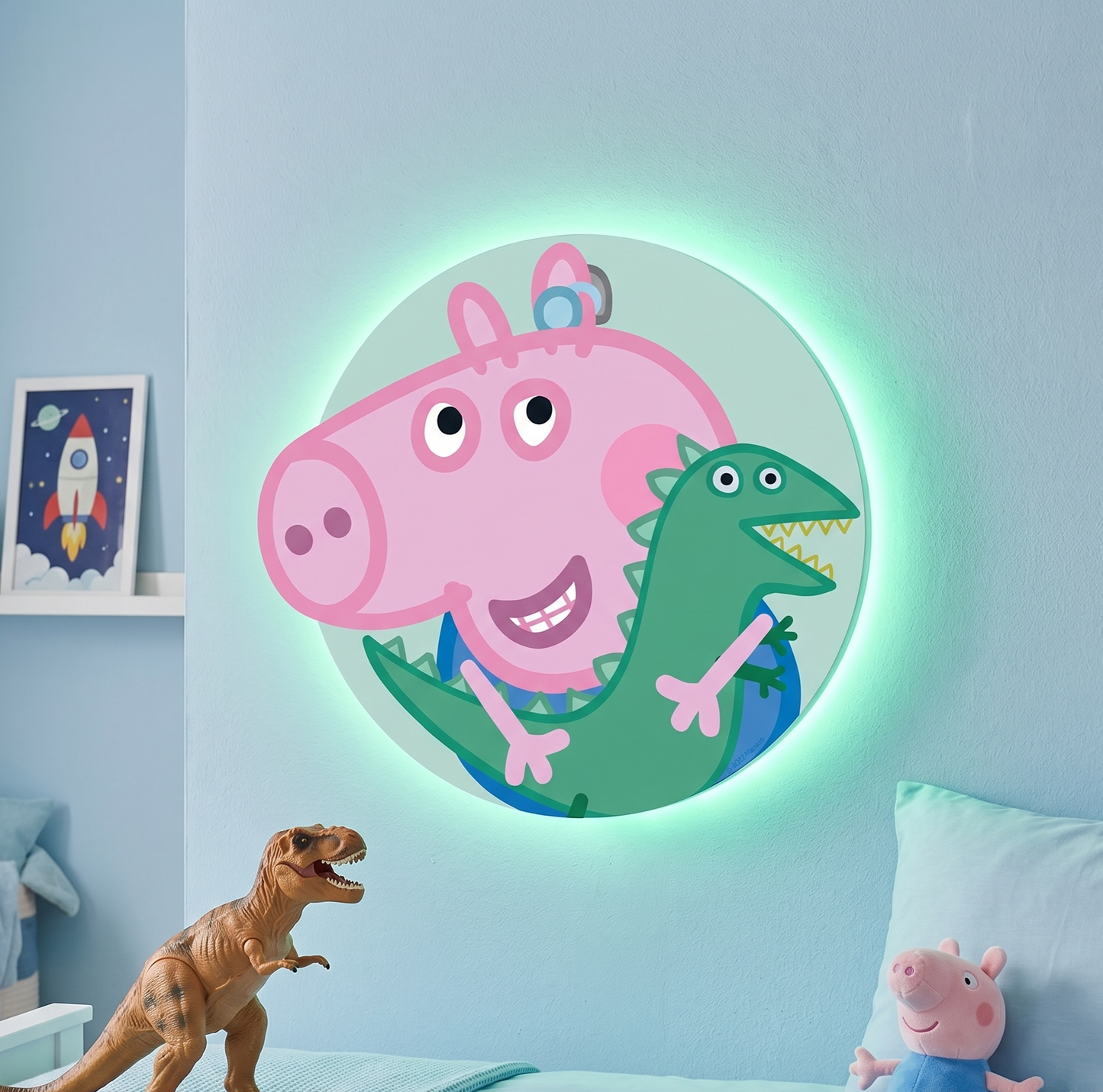 Peppa Pig George Dinosaur LED Backlit Wallpop