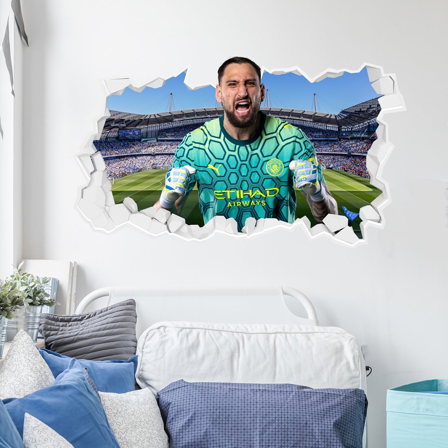 Manchester City Football Club - Donnarumma 26/27 Broken Wall Sticker