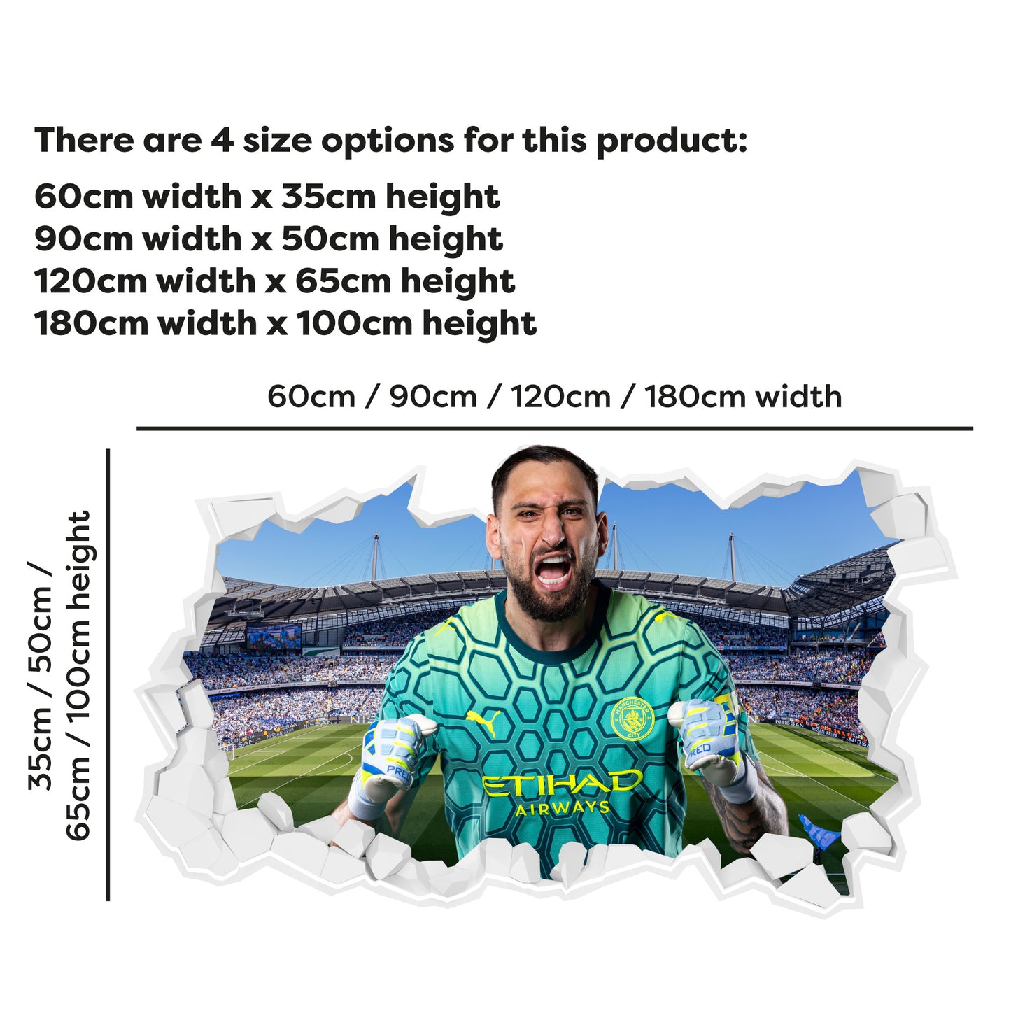 Manchester City Football Club - Donnarumma 26/27 Broken Wall Sticker