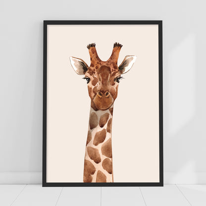 Boho Wall Print - Abstract Giraffe Poster Wall Art