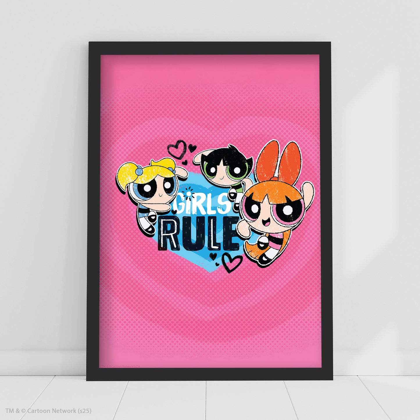 Powerpuff Girls Print  –  Girls Rule Poster Superhero Wall Art
