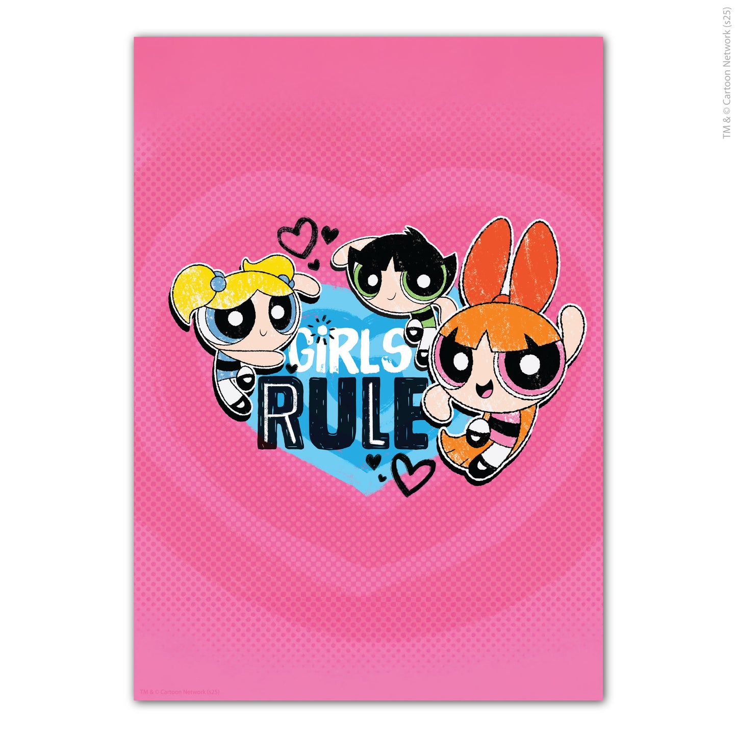 Powerpuff Girls Print  –  Girls Rule Poster Superhero Wall Art