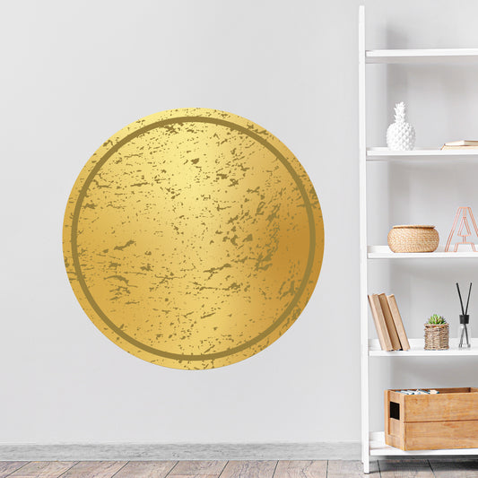 Bedroom Wall Sticker - Gold Circle Decal Wall Art