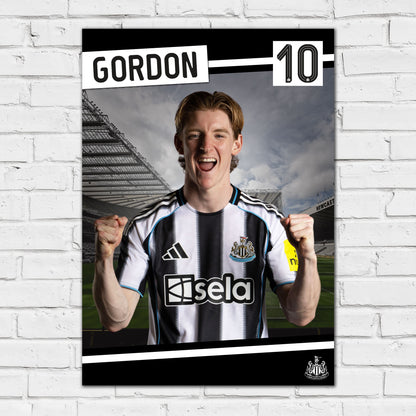 Newcastle United FC Print - Gordon 25/26 Core Poster Football Wall Art