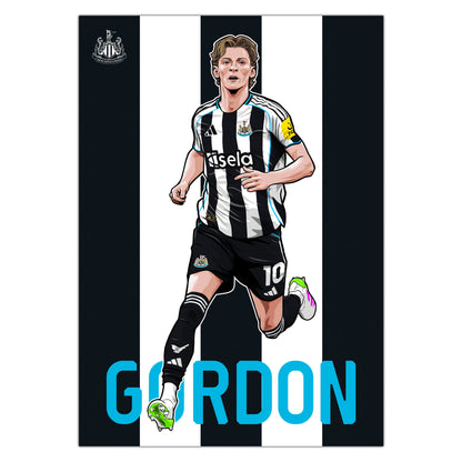 Newcastle United FC Print - Gordon Illustration Poster Football Wall Art