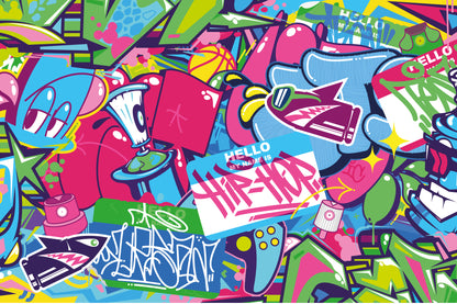 Graffiti Collage Full Wall Mural