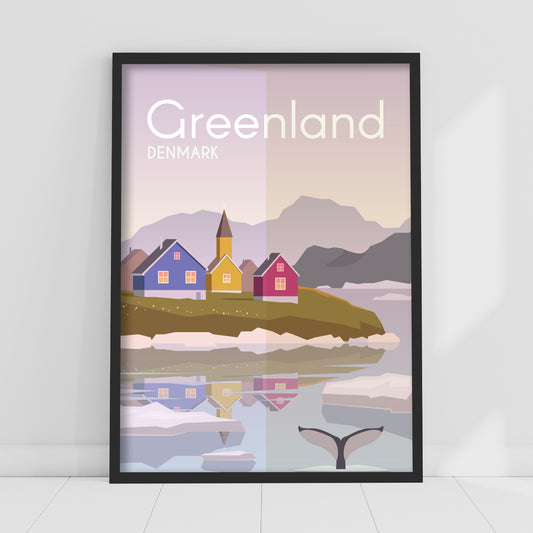 World City Print - Denmark Greenland Poster Wall Art