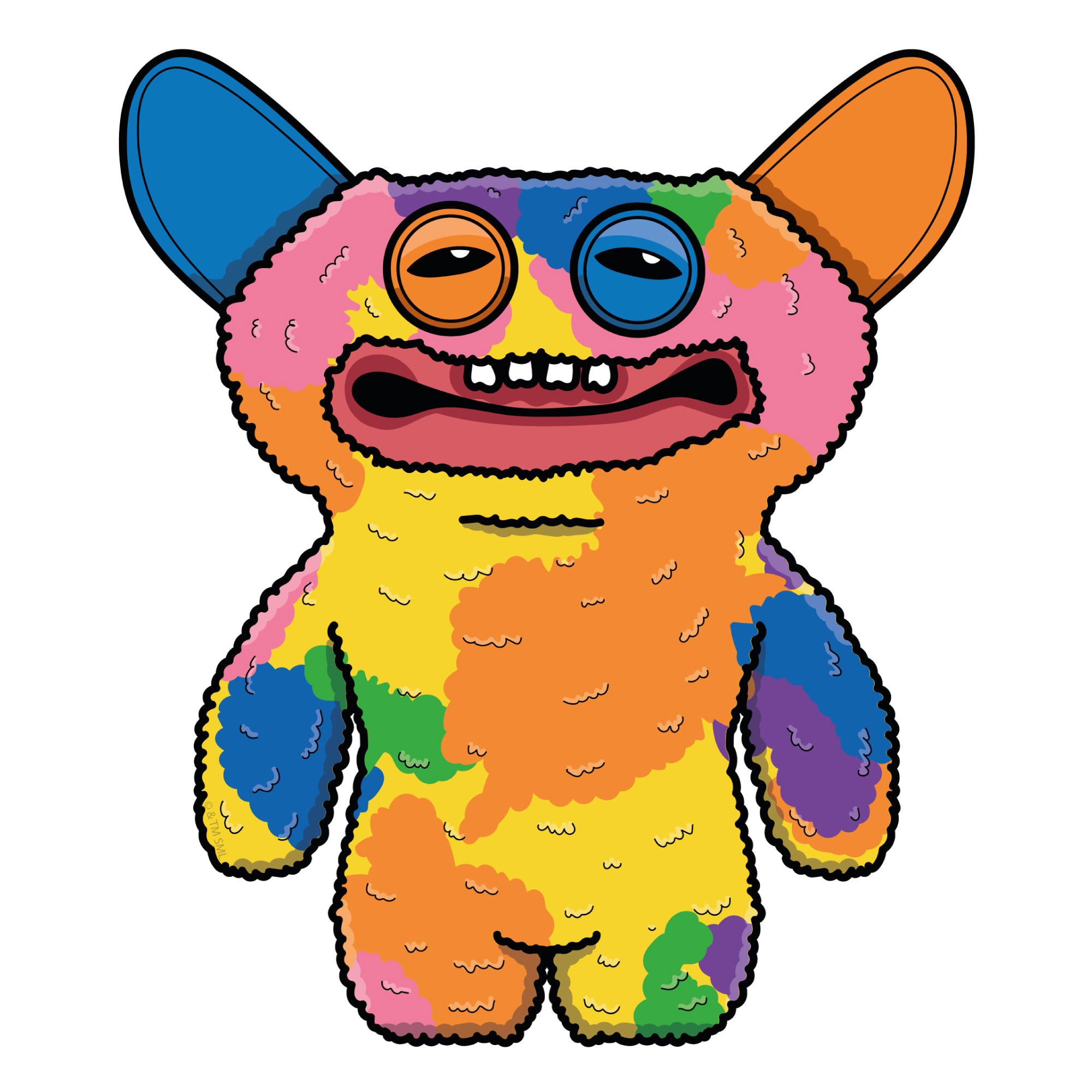 Fuggler Sticker Fuggler Wall Sticker - Grin Grin Multicolour Decal Wall Art – www ...