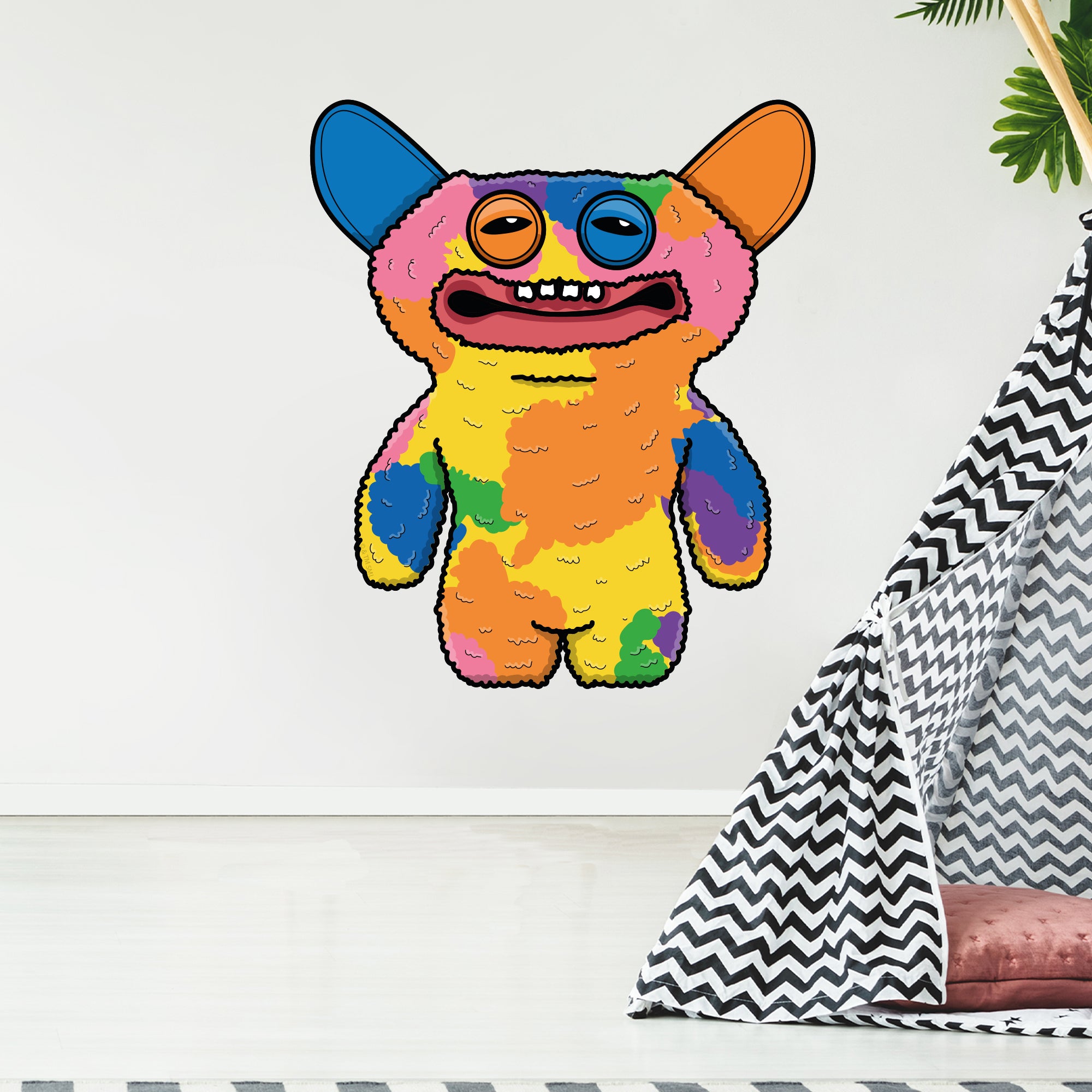 Fuggler Sticker Fuggler Wall Sticker - Grin Grin Multicolour Decal Wall Art – www ...
