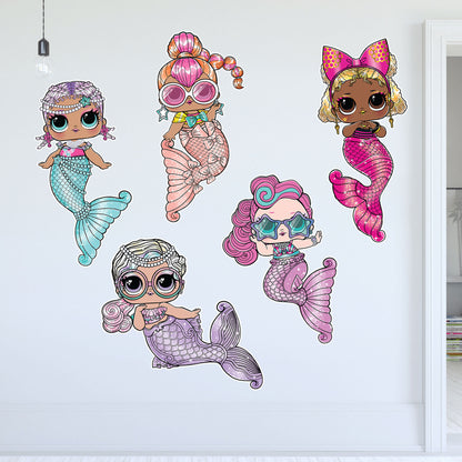 L.O.L Surprise! Wall Sticker - Mermaids Group Decals Wall Art