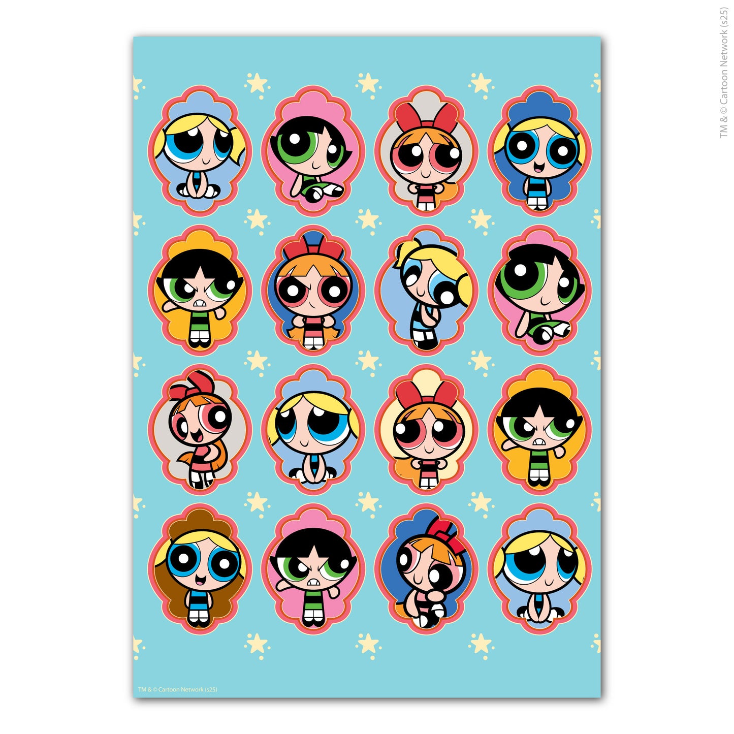 Powerpuff Girls Print  –  Sisters In Frames Poster Superhero Wall Art