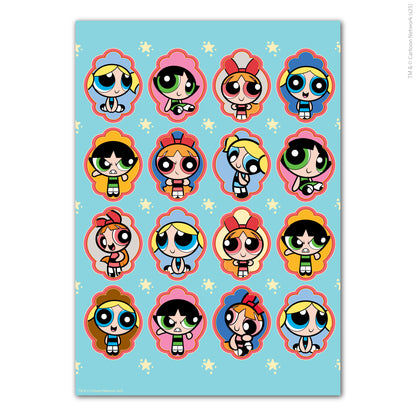 Powerpuff Girls Print  –  Sisters In Frames Poster Superhero Wall Art
