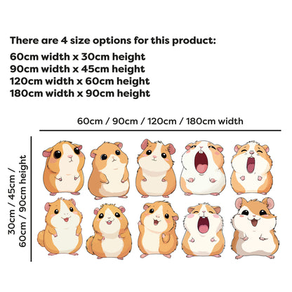 Animal Wall Sticker - Guinea Pig Decal Set Wall Art