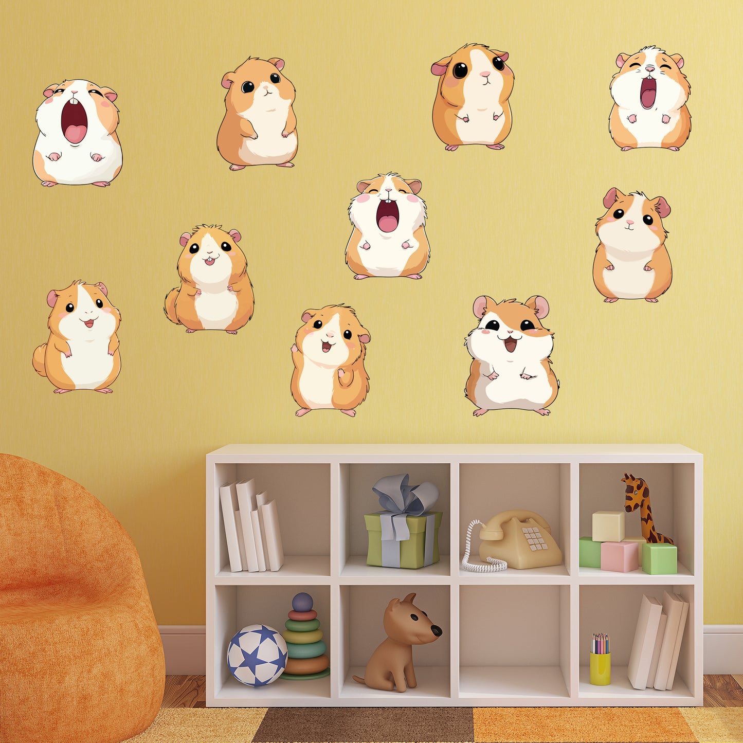 Guinea Pig Wall Sticker - Guinea Pig Decal Set Wall Sticker