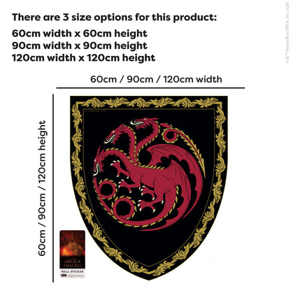 House of the Dragon™ Wall Sticker - Targaryen Shield Decal Wall Art