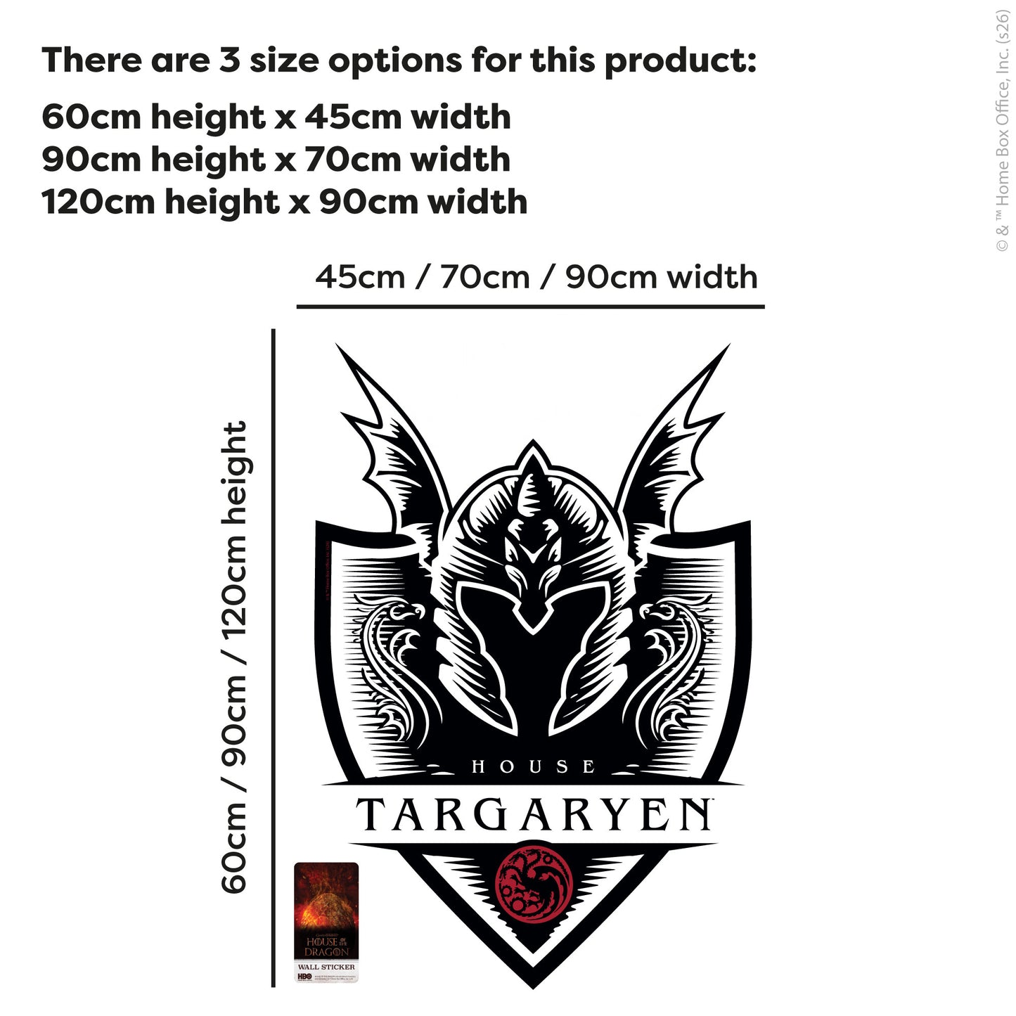 House of the Dragon™ Wall Sticker - House Targaryen Decal Wall Art