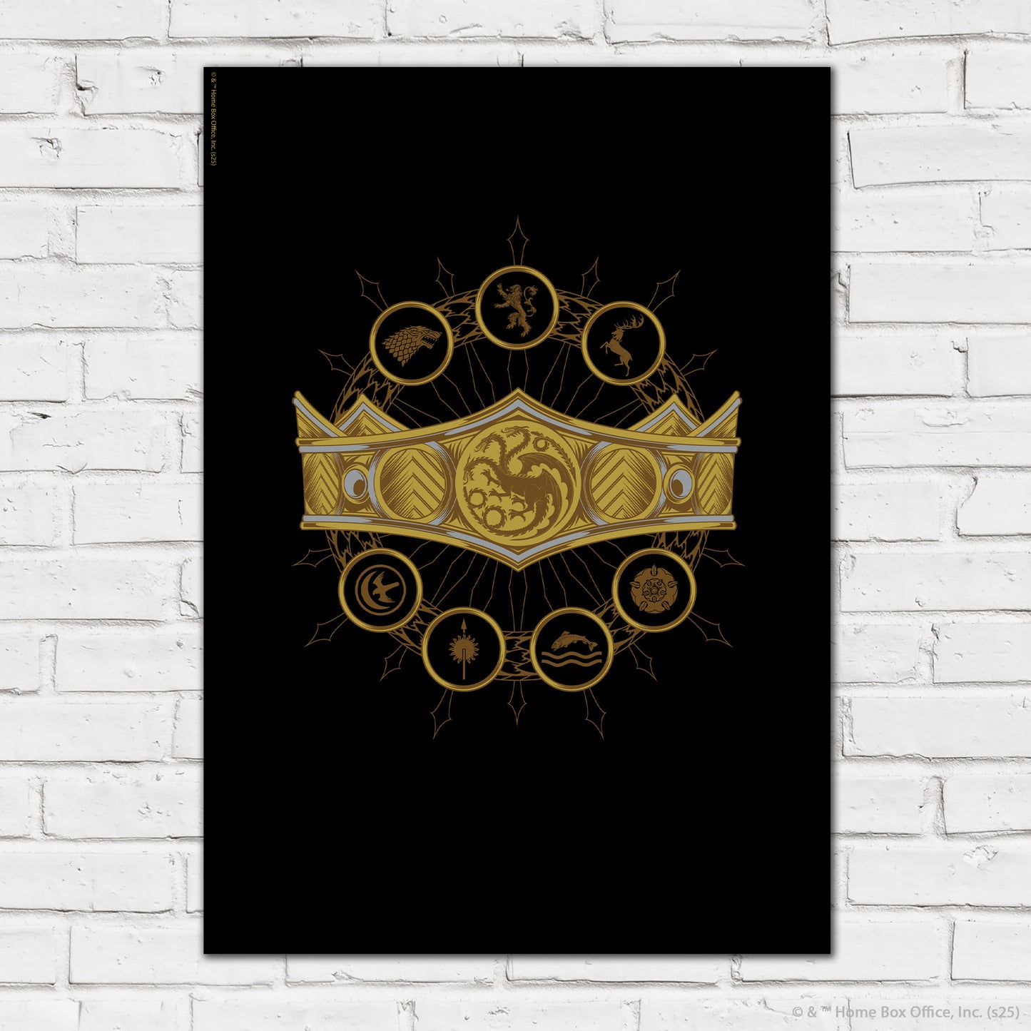 House of the Dragon Print –  Crown Poster Wall Art