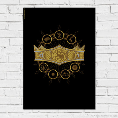 House of the Dragon Print –  Crown Poster Wall Art