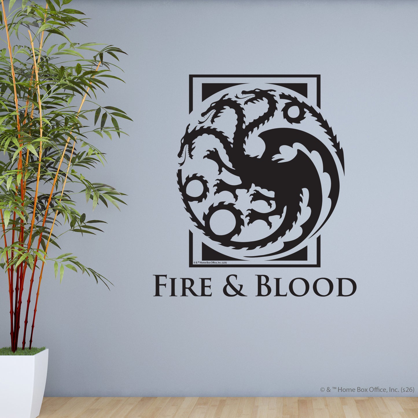 House of the Dragon™ Wall Sticker - Fire And Blood Decal Wall Art