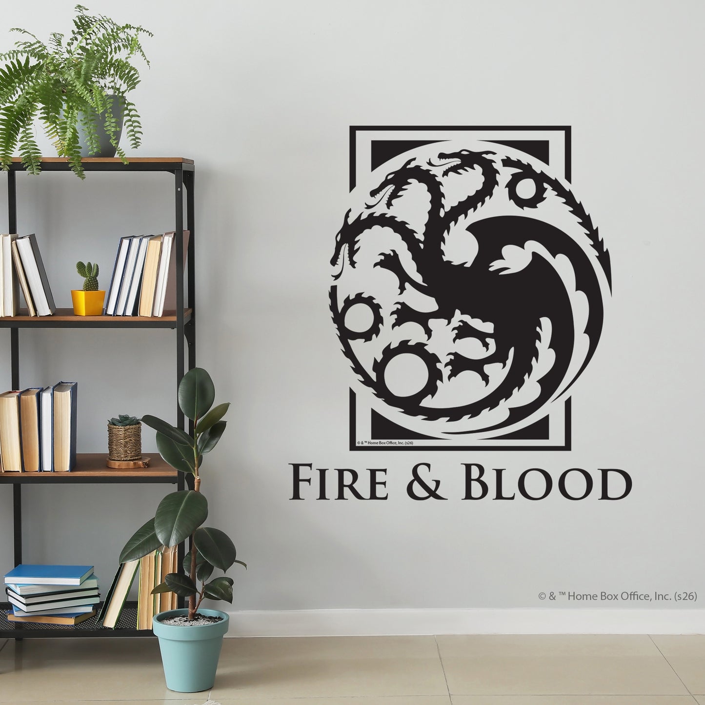 House of the Dragon™ Wall Sticker - Fire And Blood Decal Wall Art