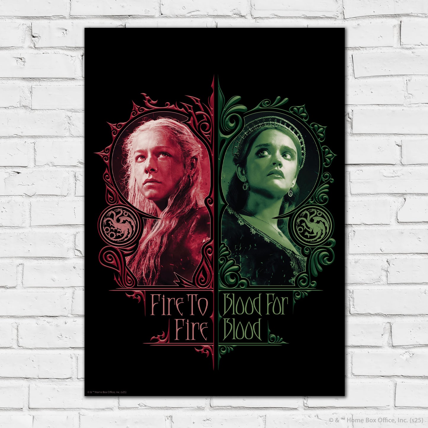 House of the Dragon Print –  Fire To Fire Poster Wall Art